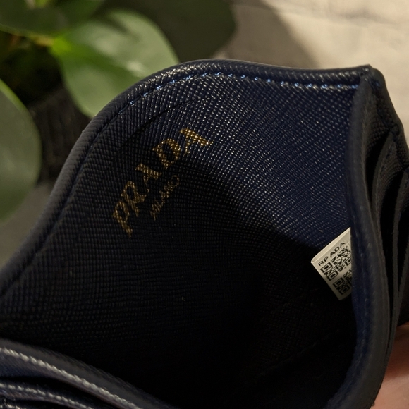 Prada front pocket wallet card case, navy blue - Picture 5 of 14